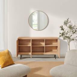 FurnitureboxUK Penrose Oak Wood Sideboard in Light Brown - thumbnail 4