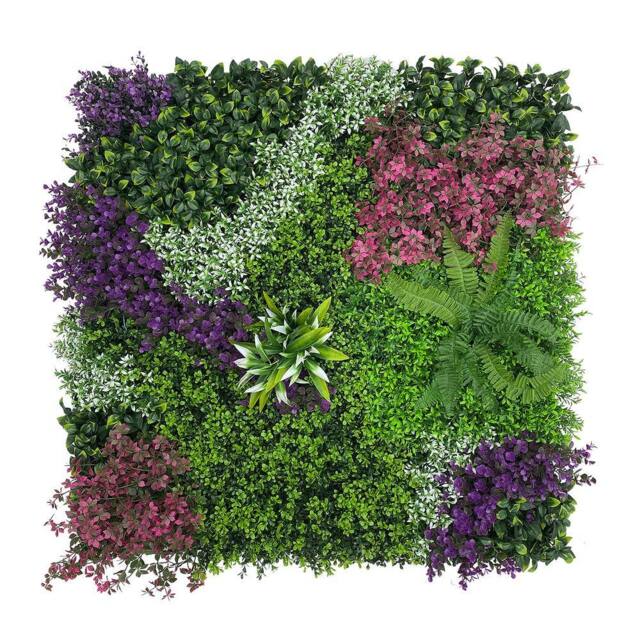 INMTFEI Artificial Hedge Panel 100x100cm Faux Green Wall Privacy Screen - Size: 1 Pack - image 1
