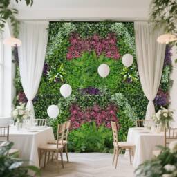 INMTFEI Artificial Hedge Panel 100x100cm Faux Green Wall Privacy Screen - Size: 1 Pack - thumbnail 2