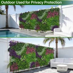 INMTFEI Artificial Hedge Panel 100x100cm Faux Green Wall Privacy Screen - Size: 1 Pack - thumbnail 3