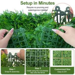 INMTFEI Artificial Hedge Panel 100x100cm Faux Green Wall Privacy Screen - Size: 1 Pack - thumbnail 6