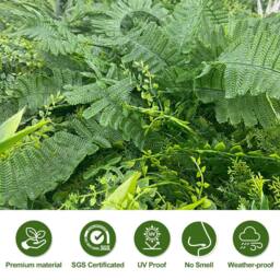 INMTFEI Artificial Hedge Panel 100x100cm Faux Green Wall Privacy Screen - Size: 1 Pack - thumbnail 8