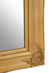 Orsina Baroque Rectangular Wall Mirror, Silver Finish Wooden Mirror With Motifs, Antique Wall Mirror, Statement Mirror in Gold - thumbnail 4