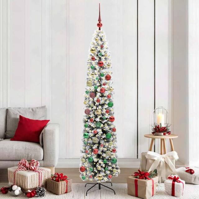 Berkfield Home Artificial Christmas Tree with 300 LEDs with Stand Green 210 cm - image 1