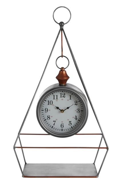 Orsina Hayden Antique Silver Finish Table Clock - image 1