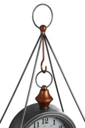 Orsina Hayden Antique Silver Finish Table Clock - thumbnail 3