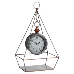 Orsina Hayden Antique Silver Finish Table Clock - thumbnail 2