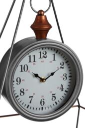 Orsina Hayden Antique Silver Finish Table Clock - thumbnail 4