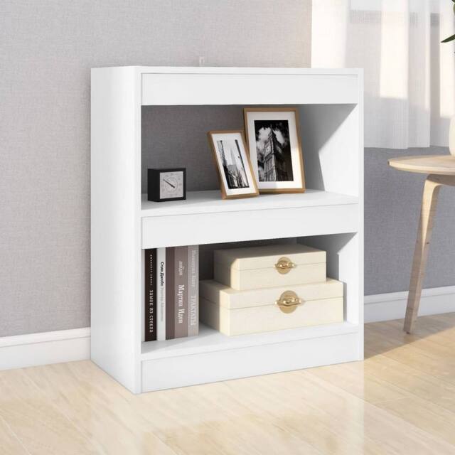Berkfield Home Classic Book Cabinet/Room Divider White 60x30x72 cm - Size: 60 x 30 x 72 cm - image 1