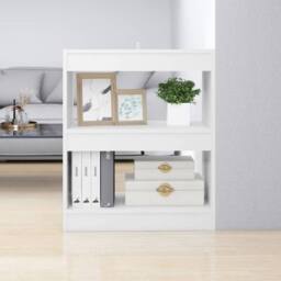 Berkfield Home Classic Book Cabinet/Room Divider White 60x30x72 cm - Size: 60 x 30 x 72 cm - thumbnail 2