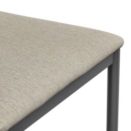 More4Homes Set Of 2 Monza Fabric Dining Chair Modern Padded Seat Metal Legs Kitchen in Beige - thumbnail 5