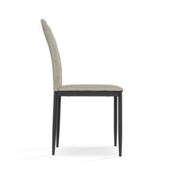 More4Homes Set Of 2 Monza Fabric Dining Chair Modern Padded Seat Metal Legs Kitchen in Beige - thumbnail 4