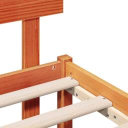 Berkfield Home Modern Wax Brown Pine Bed Frame Wax Brown Solid Pine Wood 180 x 200 cm - thumbnail 8
