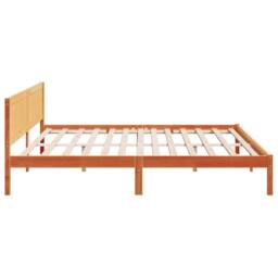 Berkfield Home Modern Wax Brown Pine Bed Frame Wax Brown Solid Pine Wood 180 x 200 cm - thumbnail 6