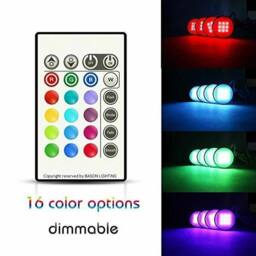 EONLION 4X RGB LED Under Cabinet Light Kit Counter Kitchen Display in White - thumbnail 4