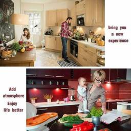 EONLION 4X RGB LED Under Cabinet Light Kit Counter Kitchen Display in White - thumbnail 5