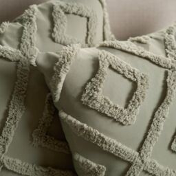 OHS 4 Pack Tufted Arch Cushion Cover in Green - Size: 45 cm x 45 cm - thumbnail 3
