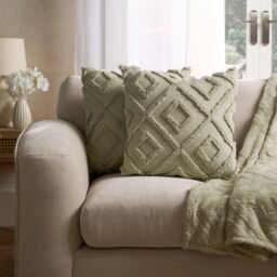 OHS 4 Pack Tufted Arch Cushion Cover in Green - Size: 45 cm x 45 cm - thumbnail 2