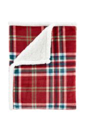 Catherine Lansfield 'Cosy Kelso Check' Blanket Throw in Red - Size: 130 cm x 170 cm - thumbnail 5