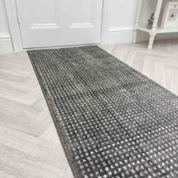 runrug Hallway Carpet Runner Rug, Smooth Comfort & Durable - 'Canyon' in Stone - Size: 83 cm x 420 cm - thumbnail 1