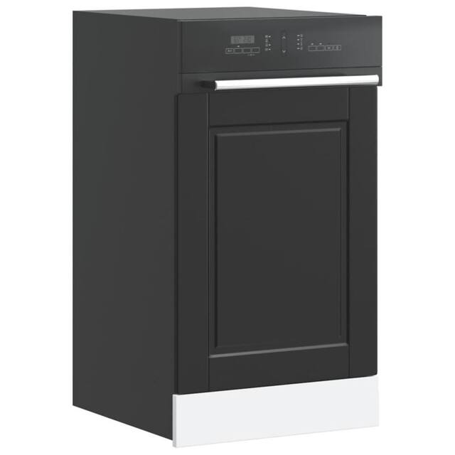 Berkfield Home Dishwasher Panel Porto Black 45x1, 5x67 cm Engineered Wood - image 1
