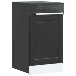 Berkfield Home Dishwasher Panel Porto Black 45x1, 5x67 cm Engineered Wood - thumbnail 1