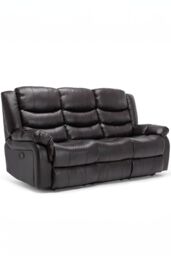 More4Homes Seattle 3 Seater Electric High Back Bonded Leather Recliner Sofa in Brown - thumbnail 2