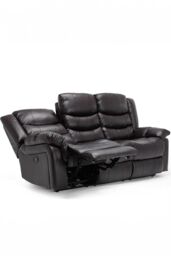 More4Homes Seattle 3 Seater Electric High Back Bonded Leather Recliner Sofa in Brown - thumbnail 4