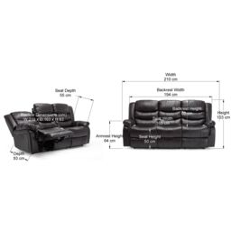 More4Homes Seattle 3 Seater Electric High Back Bonded Leather Recliner Sofa in Brown - thumbnail 7