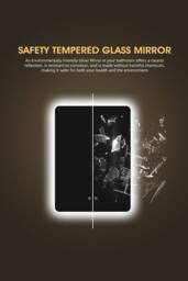 Fascinate Oblong LED Bathroom Mirror - Backlit Halo, 50x70cm, Anti-Fog, Tempered HD Glass in Silver - Size: 50x70 cm - thumbnail 3