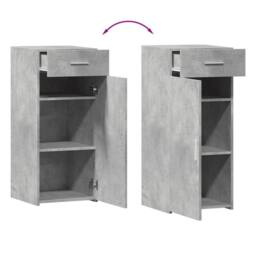 Berkfield Home Sideboard Concrete Grey 40x42.5x93 cm Engineered Wood - thumbnail 7