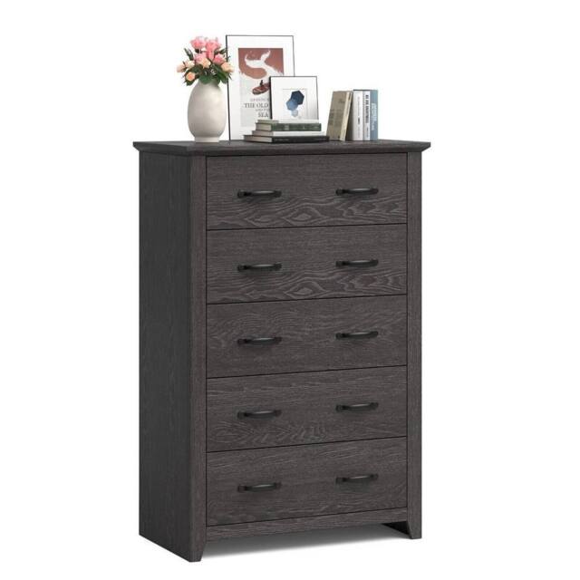 Kelvenix Modern Chest of Drawers in Dark Grey - Size: 0.6m2 - image 1