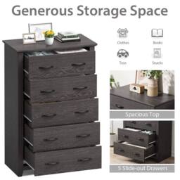 Kelvenix Modern Chest of Drawers in Dark Grey - Size: 0.6m2 - thumbnail 4