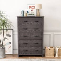 Kelvenix Modern Chest of Drawers in Dark Grey - Size: 0.6m2 - thumbnail 5