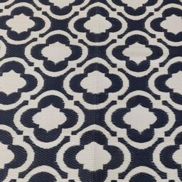 Charles Bentley Blue Patterned Weatherproof Rug 120x170cm - Size: 120 cm x 170 cm - thumbnail 6
