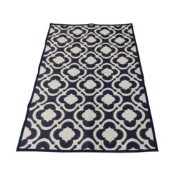 Charles Bentley Blue Patterned Weatherproof Rug 120x170cm - Size: 120 cm x 170 cm - thumbnail 5