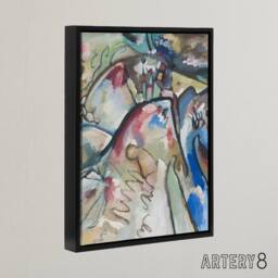 "Artery8 Improvisation 21A Abstract Landscape Kandinsky Framed Canvas Wall Art - Size: W12"" x H16""" - thumbnail 2