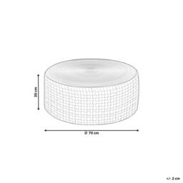 Wyld and Coco Beige Handwoven Outdoor Pouffe 70 cm - thumbnail 3