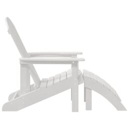 Berkfield Home Adirondack Chairs with Footrests 2 pcs White HDPE - thumbnail 6