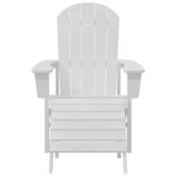 Berkfield Home Adirondack Chairs with Footrests 2 pcs White HDPE - thumbnail 5