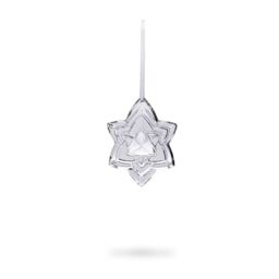 baccarat Noel Plaquette2018 Crystal Star Annual Christmas Ornament Metallic Silver in Clear - Size: 1 Pack
