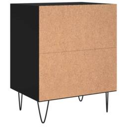 Berkfield Home Bedside Cabinets 2 pcs Black 40x30x50 cm Engineered Wood - Size: 40 x 30 x 50 cm - thumbnail 7
