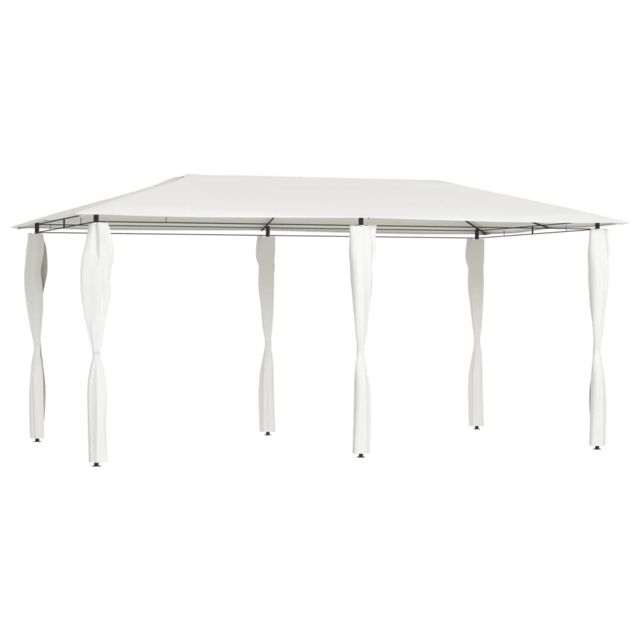 Berkfield Home Gazebo with Post Covers 3x6x2.6 m Cream 160 g/m ² in Beige - image 1