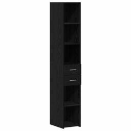 Berkfield Home Highboard Black Oak 30x42, 5x185 cm Engineered Wood - thumbnail 3