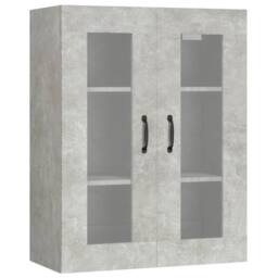 Berkfield Home Hanging Wall Cabinet Concrete Grey 69.5x34x90 cm - thumbnail 3