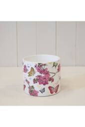 KDMD White & Pink Floral Butterfly Pot - thumbnail 2