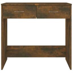 Berkfield Home Elegant Desk Smoked Oak 80x40x75 cm Engineered Wood in Brown - Size: 80 x 40 x 75 cm - thumbnail 4
