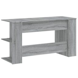 Berkfield Home Desk Grey Sonoma 140x50x75 cm Engineered Wood - Size: 140 x 50 x 75 cm - thumbnail 6