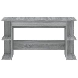 Berkfield Home Desk Grey Sonoma 140x50x75 cm Engineered Wood - Size: 140 x 50 x 75 cm - thumbnail 4