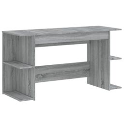Berkfield Home Desk Grey Sonoma 140x50x75 cm Engineered Wood - Size: 140 x 50 x 75 cm - thumbnail 2